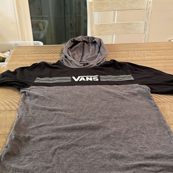 VANS Boys Pullover Gray/Black Hoodie - Picture 3 of 12